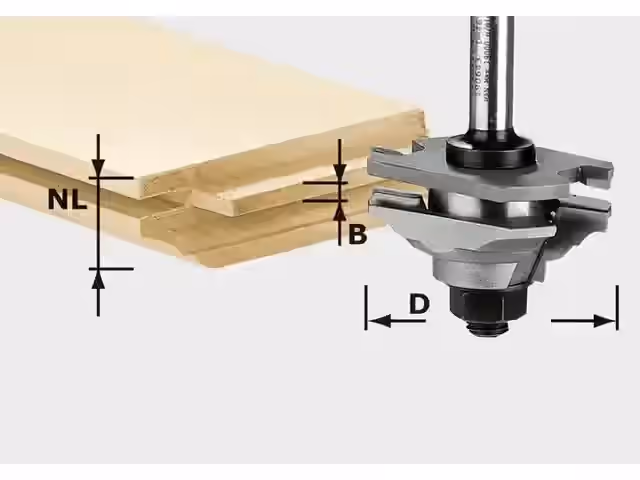 Fresa elastica a profilare HW S8 D46 x D12-FD