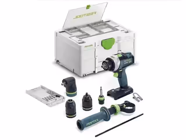 Trapano avvitatore con percussione a batteria QUADRIVE TPC 18/4 Basic-Set/XL
